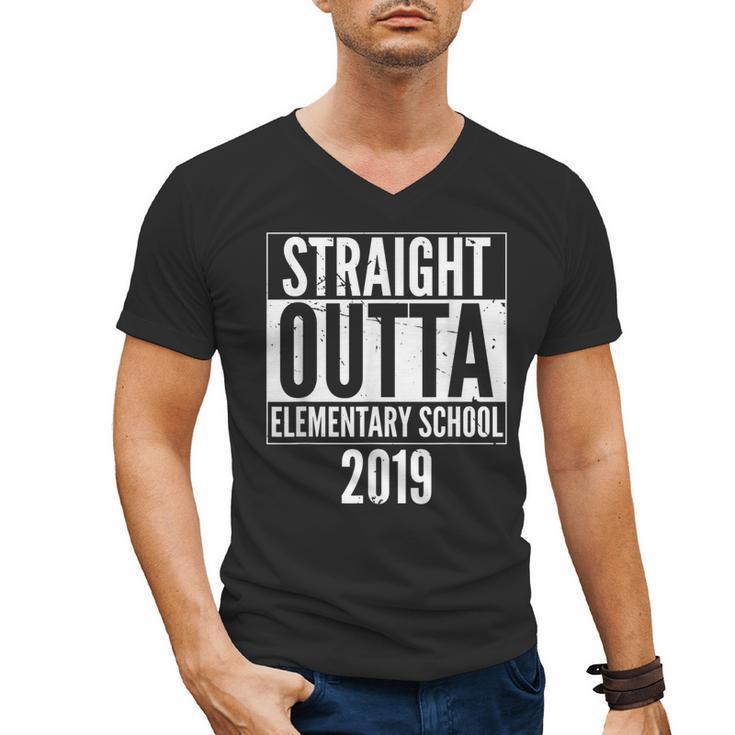 Straight Outta Elementary School 2019 Graduation Fun Men's V-Neck T-Shirt