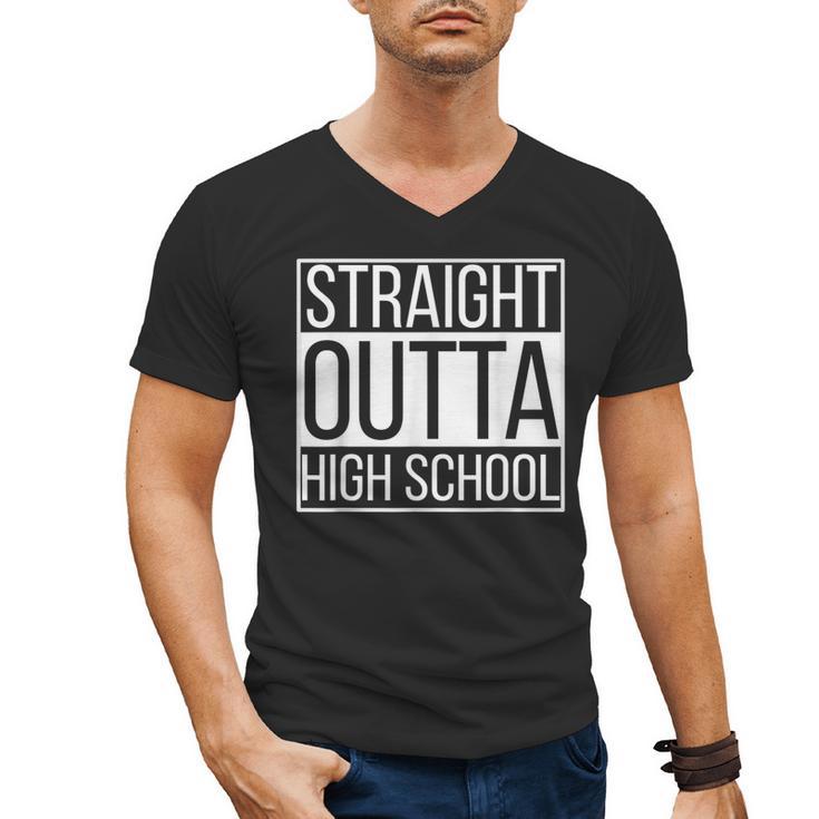 Straight Outta High School Senior Graduation Men's V-Neck T-Shirt