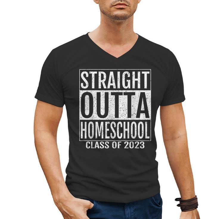 Straight Outta Homeschool Graduation Tee 2023 Men's V-Neck T-Shirt