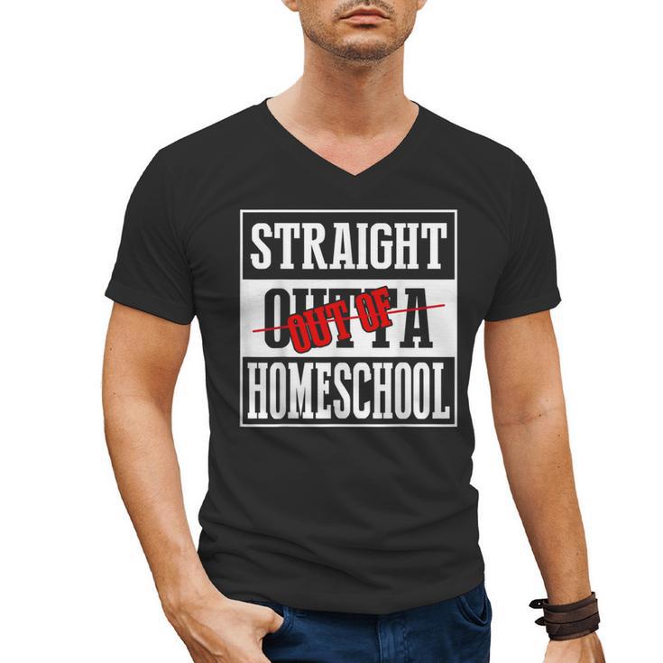 Straight Outta Homeschool Shirt Graduation Men's V-Neck T-Shirt