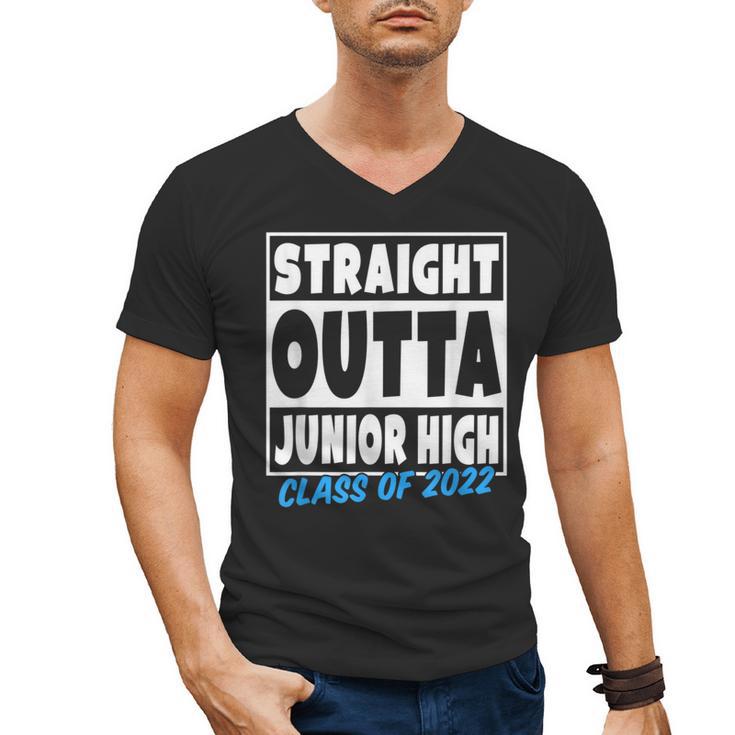 Straight Outta Junior High School Graduation Class Of 2022 Men's V-Neck T-Shirt