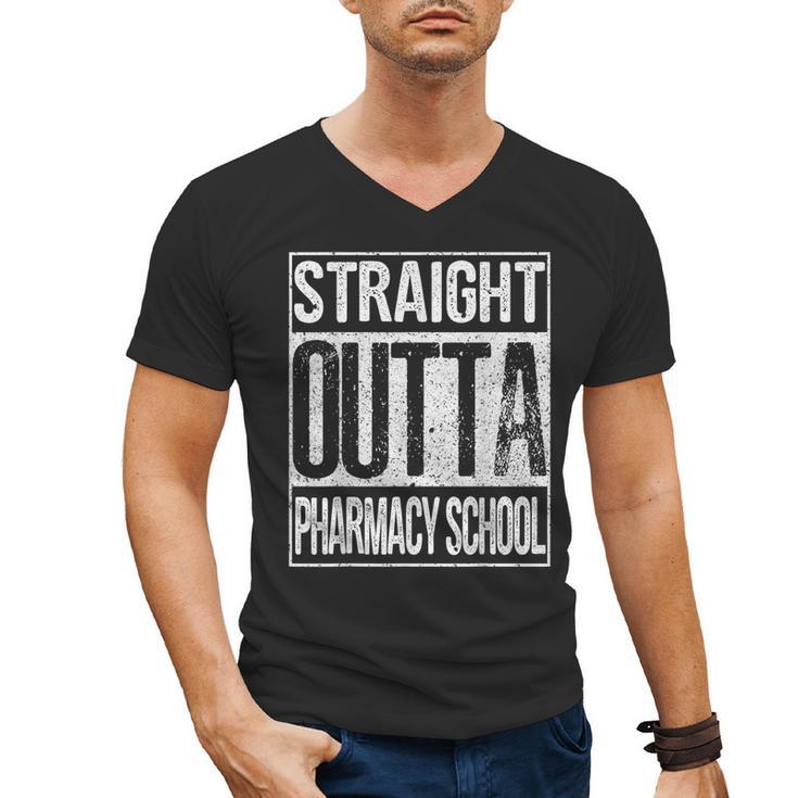 Straight Outta Pharmacy School Shirt Graduation Men's V-Neck T-Shirt