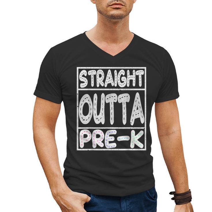 Straight Outta Pre-K Shirt Great Graduation Preschools Men's V-Neck T-Shirt