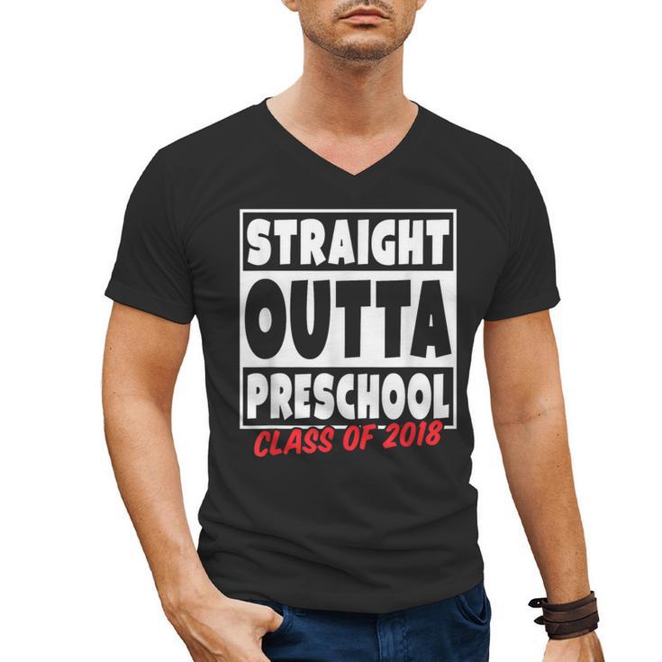 Straight Outta Preschool Class Of 2018 Graduation Shirt Men's V-Neck T-Shirt