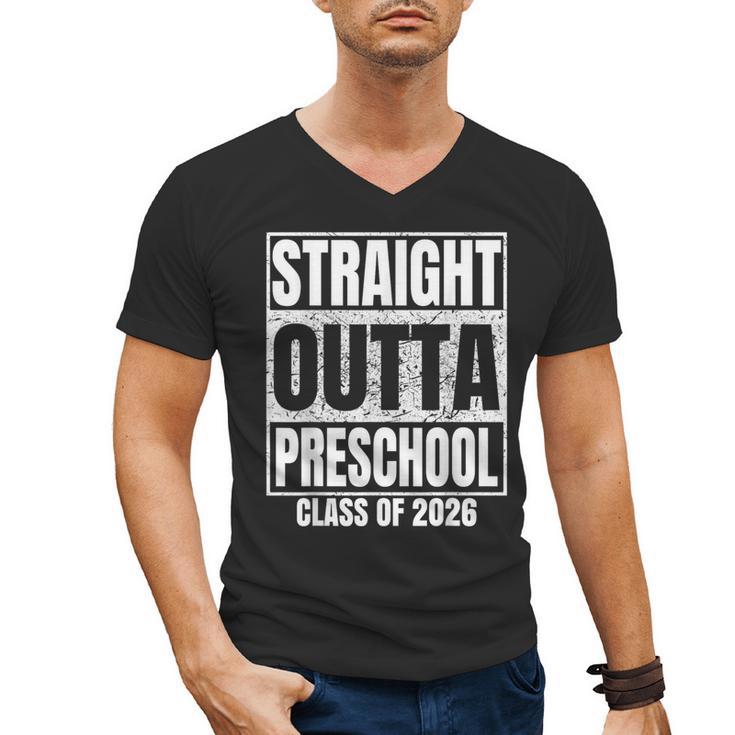 Straight Outta Preschool Graduate Class 2026 Graduation Men's V-Neck T-Shirt