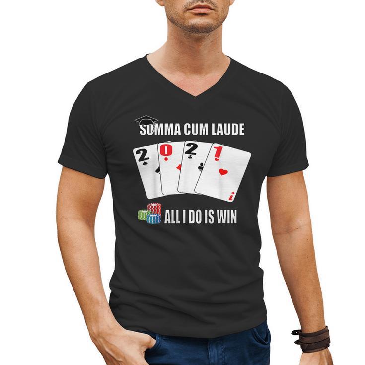 Summa Cum Laude Class Of 2021 Graduate Win Senior Graduation Men's V-Neck T-Shirt