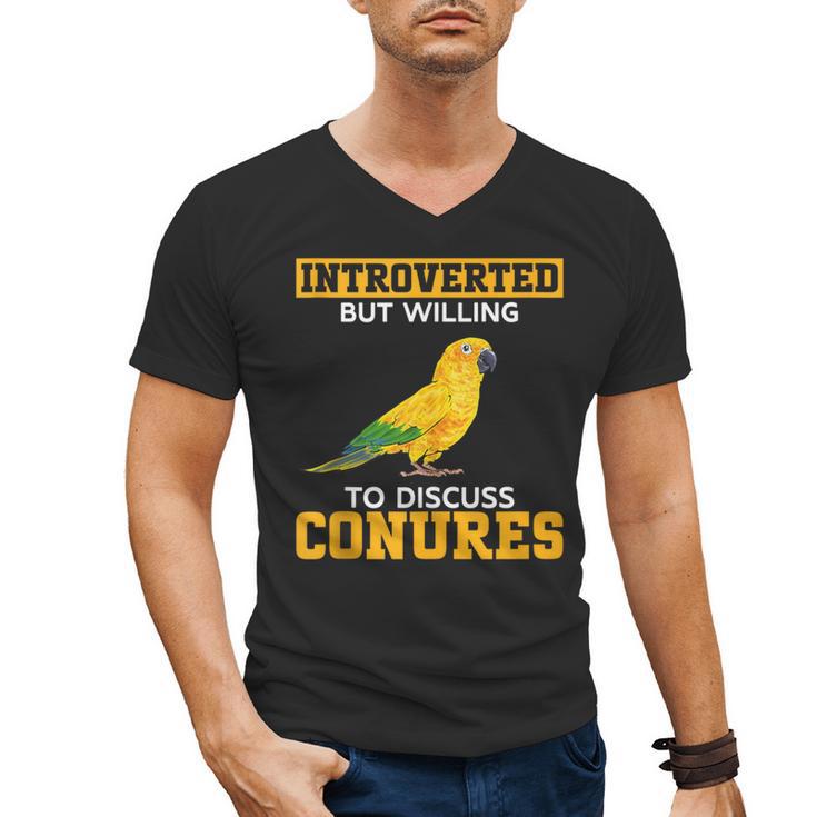 Sun Conure Introvert Parrot Bird Sun Conure Men's V-Neck T-Shirt