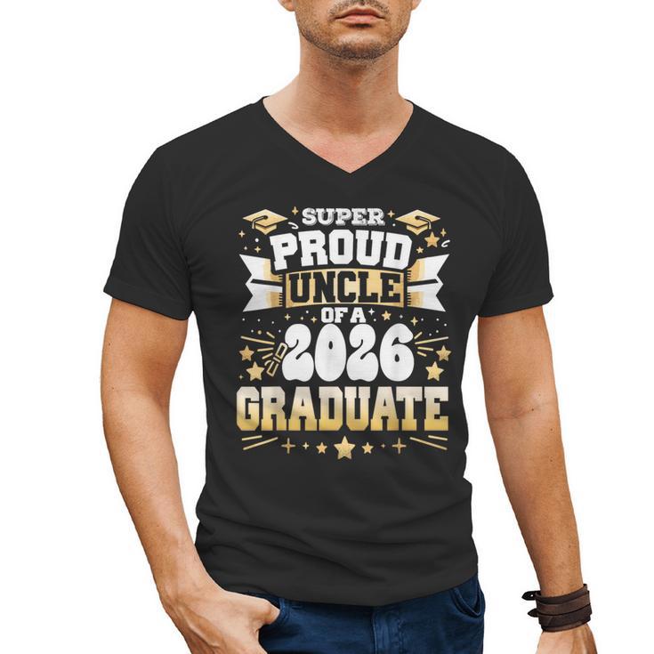 Super Proud Uncle Of A Class Of 2026 Graduate Graduation Men's V-Neck T-Shirt