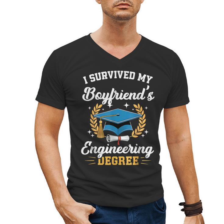 I Survived My Boyfriend's Engineering Degree Graduation Men's V-Neck T-Shirt