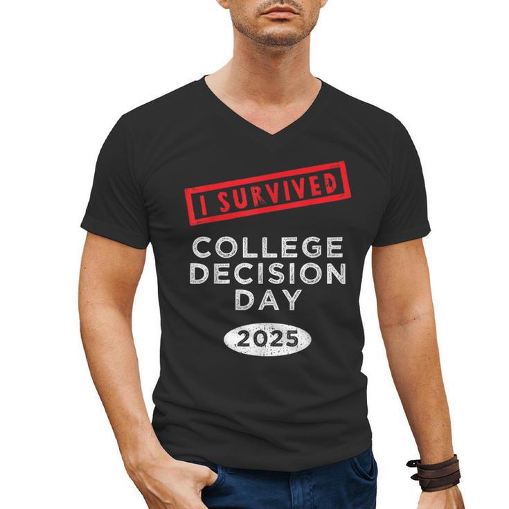 I Survived College Decision Day Graduation Class Of 25 Men's V-Neck T-Shirt