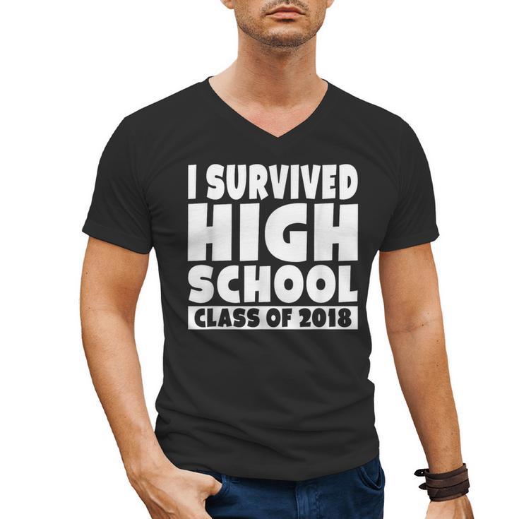 I Survived High School Class Of 2018 Graduation Men's V-Neck T-Shirt