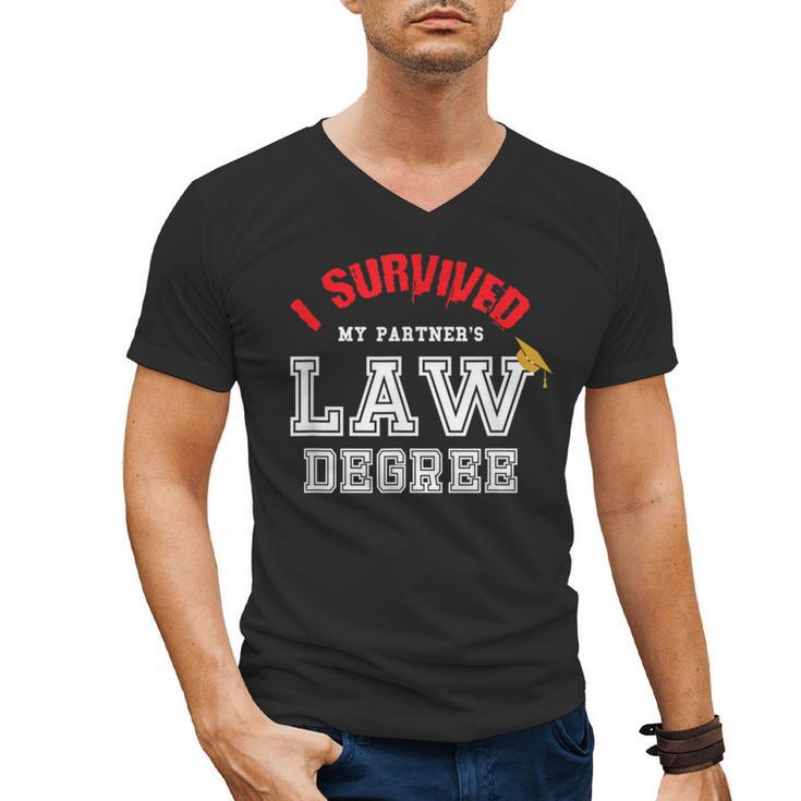 I Survived My Partner's Law Degree Graduation Shirt Men's V-Neck T-Shirt