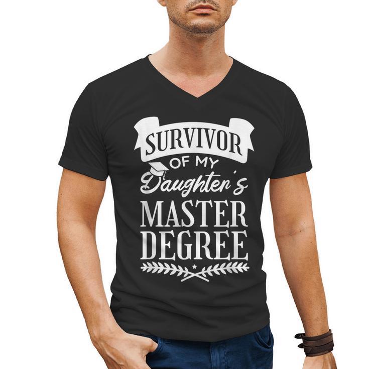 Survivor Of My Daughter's Master Degree Masters Graduation Men's V-Neck T-Shirt