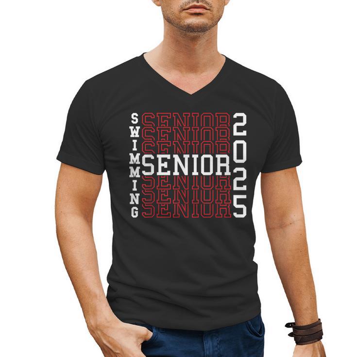 Swimming Senior Night Swimming Senior 2025 Graduation 40 Men's V-Neck T-Shirt