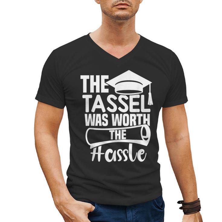 The Tassel Was Worth The Hassle Graduation Class Men's V-Neck T-Shirt