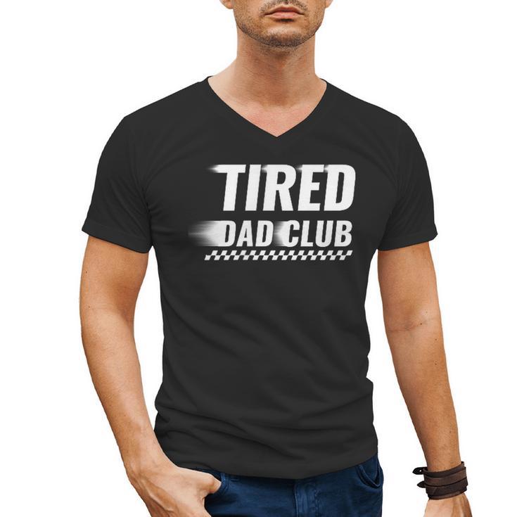 Tired Dad Club Maze Track Back 2 Sided Men's V-Neck T-Shirt