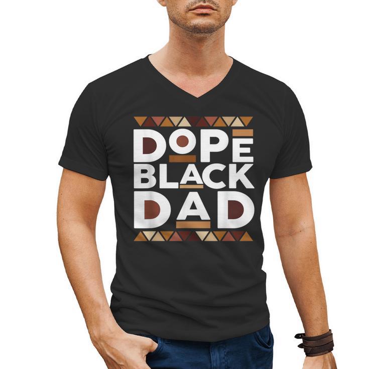 History Month Family Matching Melanin Dope Black Dad Men's V-Neck T-Shirt