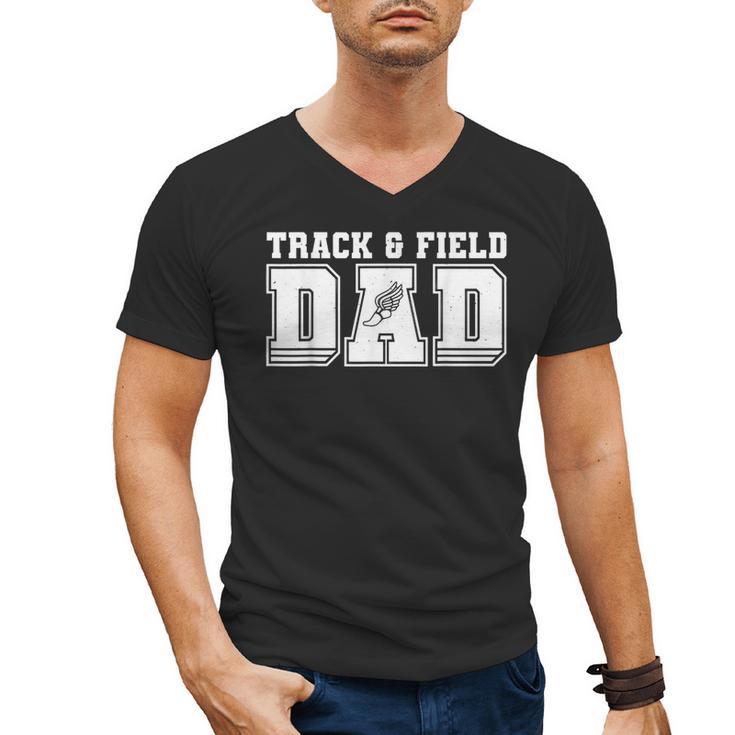 Track & Field Dad Sport Fathers Day Boys Men's V-Neck T-Shirt