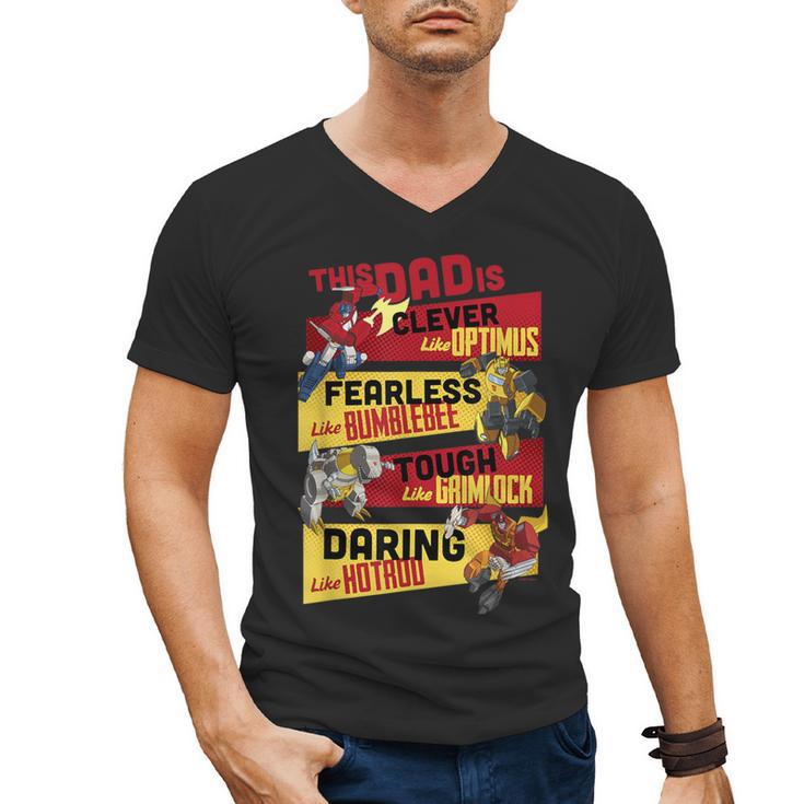 Transformers Father's Day Vintage Autobots Line Up Dad Is Men's V-Neck T-Shirt
