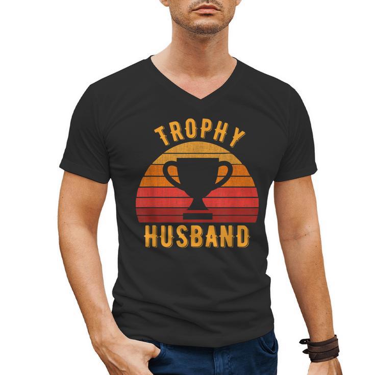Trophy Husband  For Cool Father Or Dad Men's V-Neck T-Shirt