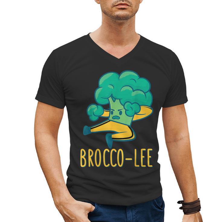 Vegetable Word Game Dad Joke Brocco-Lee Broccoli Men's V-Neck T-Shirt