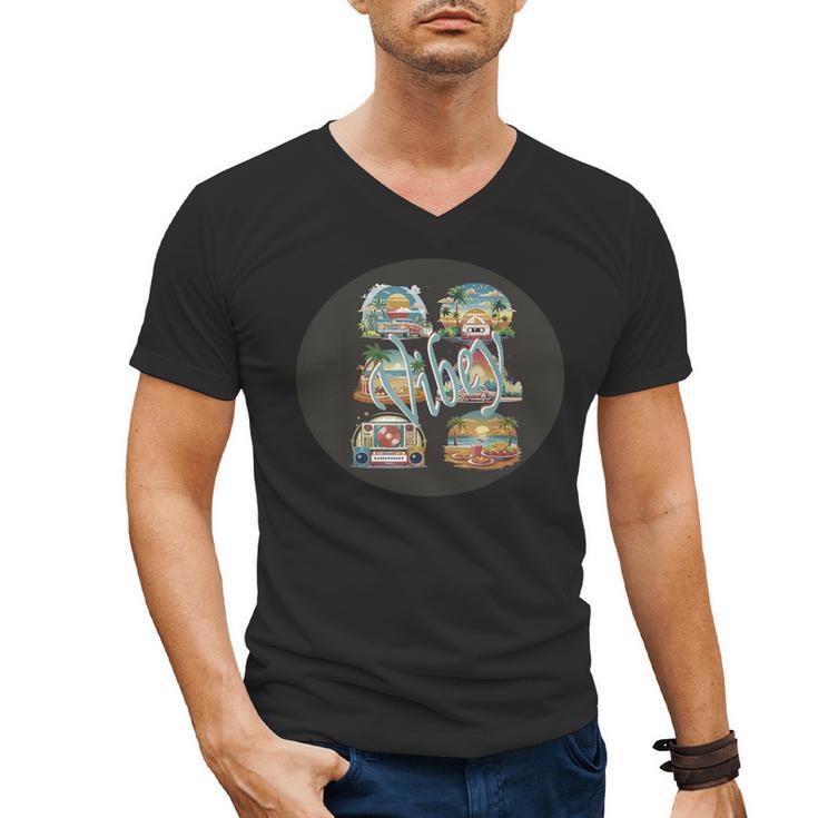 Vibey Nostalgia & Retro Charm Men's V-Neck T-Shirt
