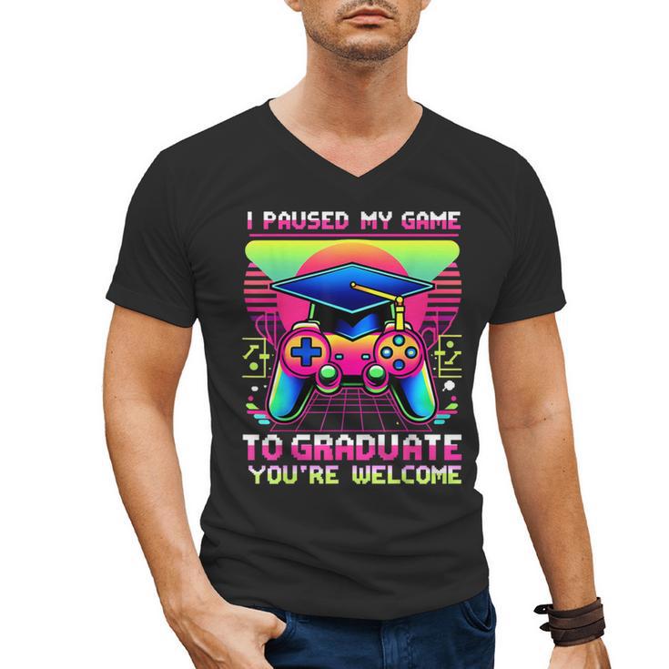 Video Gamer Graduate Graduation Grad Gaming Men's V-Neck T-Shirt