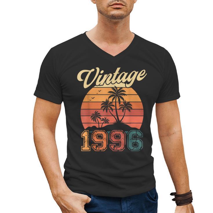 Vintage 1996 Retro Sunset Nostalgia 90s 30th Birthday Men's V-Neck T-Shirt
