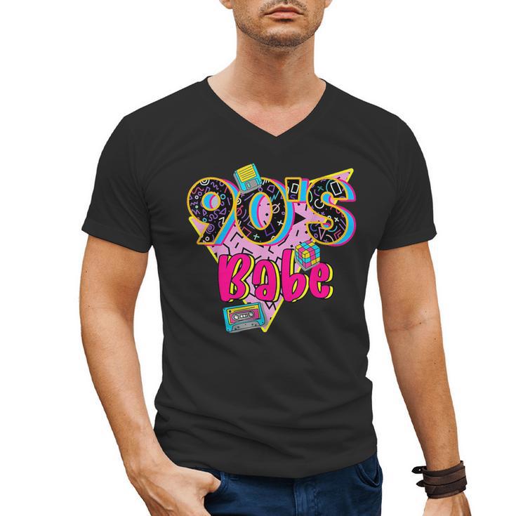 Vintage 90's Babe Party Back To 90s Cassette Nostalgia Men's V-Neck T-Shirt