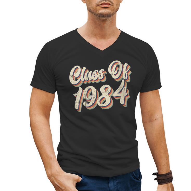 Vintage Class Of 1984 40th Reunion High School Graduation 84 Men's V-Neck T-Shirt