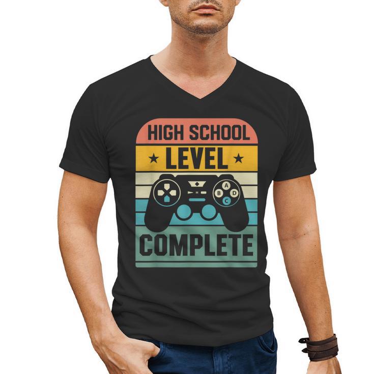 Vintage Class Of 2024 High School Graduation Student Men's V-Neck T-Shirt