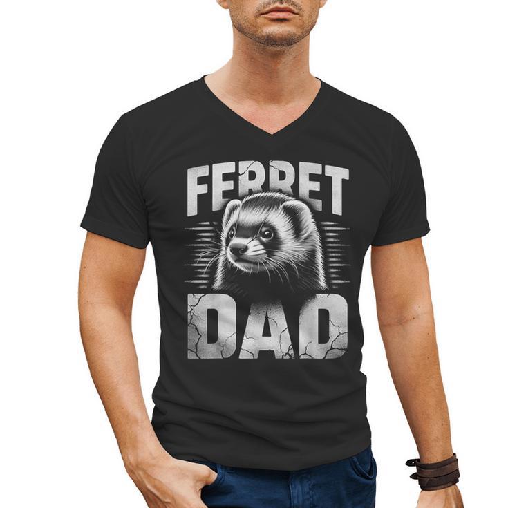 Vintage Ferret Dad Ultimate Pet Lover Ferret Owner Men's V-Neck T-Shirt