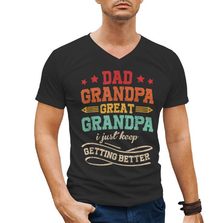 Vintage Great Grandpa For Fathers Day Dad Papa Grandpa Men's V-Neck T-Shirt