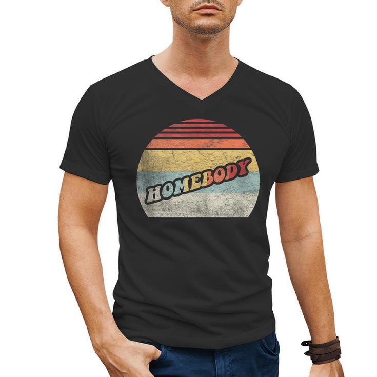Vintage Homebody Shirt Stay At Home Quarantine Introvert Men's V-Neck T-Shirt