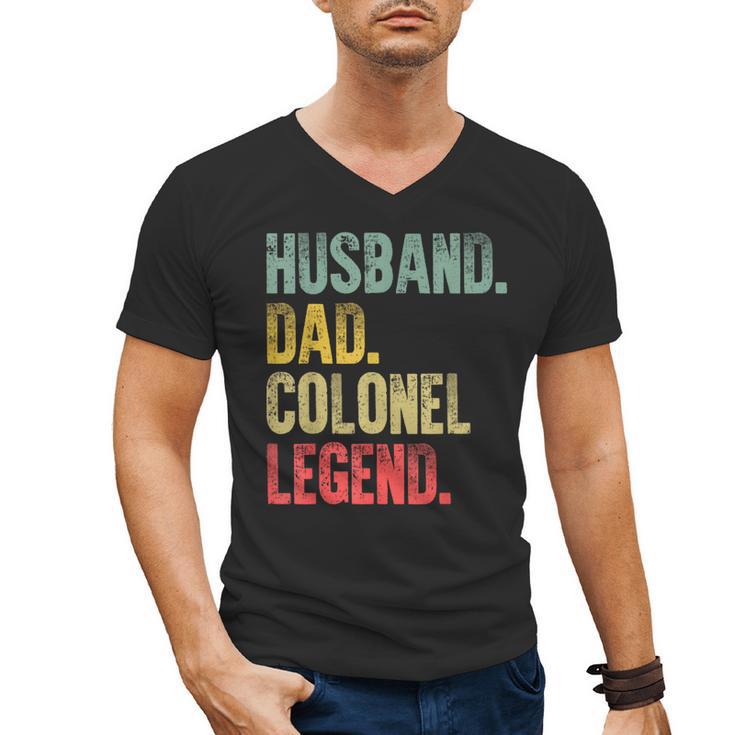 Vintage  Husband Dad Colonel Legend Retro T-Shirt Men's V-Neck T-Shirt