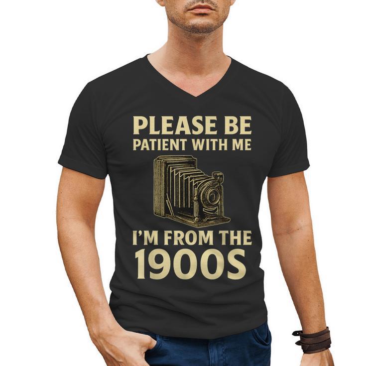 Vintage Please Be Patient With Me I'm From The 1900s Camera Men's V-Neck T-Shirt