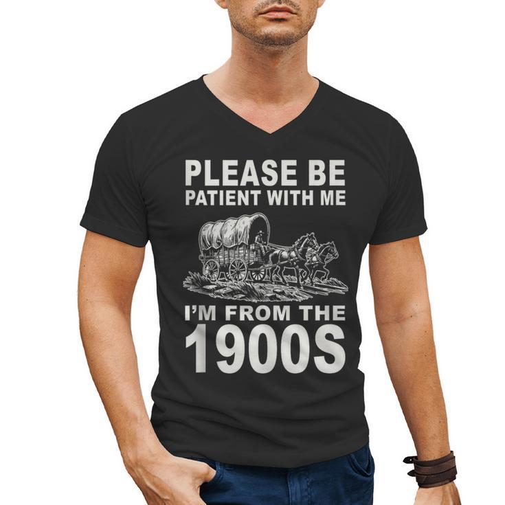 Vintage Please Be Patient I'm From The 1900s Saying Humor Men's V-Neck T-Shirt