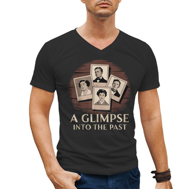 Vintage Portrait Photography Memory Nostalgia Vibe Men's V-Neck T-Shirt