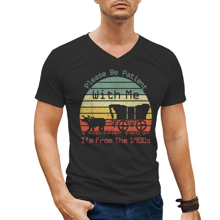 Vintage Sunset Please Be Patient With Me I'm From The 1900s Men's V-Neck T-Shirt