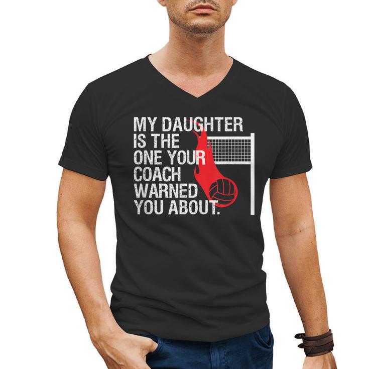 Volleyball Mom Dad Parent Shirt Daughter Player Men's V-Neck T-Shirt
