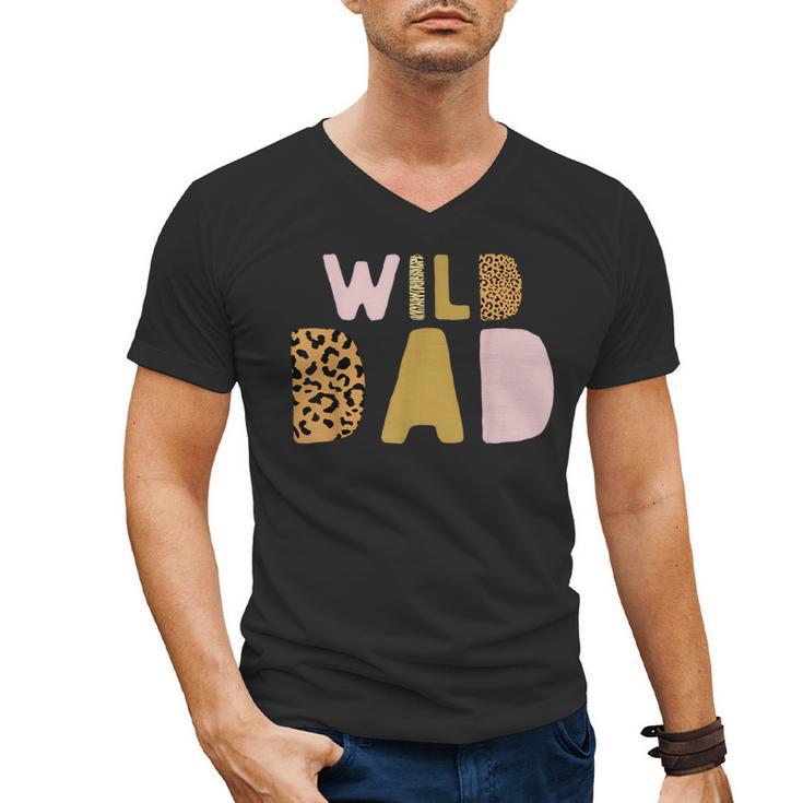 Wild Wild Dad Two Wild Birthday Outfit Zoo Birthday Animal Men's V-Neck T-Shirt