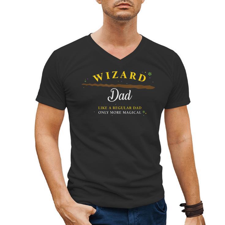 Wizard Dad Shirt Cute Magical Men's V-Neck T-Shirt
