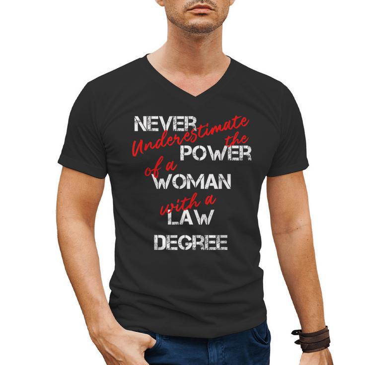 Woman Law Degree Graduation Diploma Party Men's V-Neck T-Shirt
