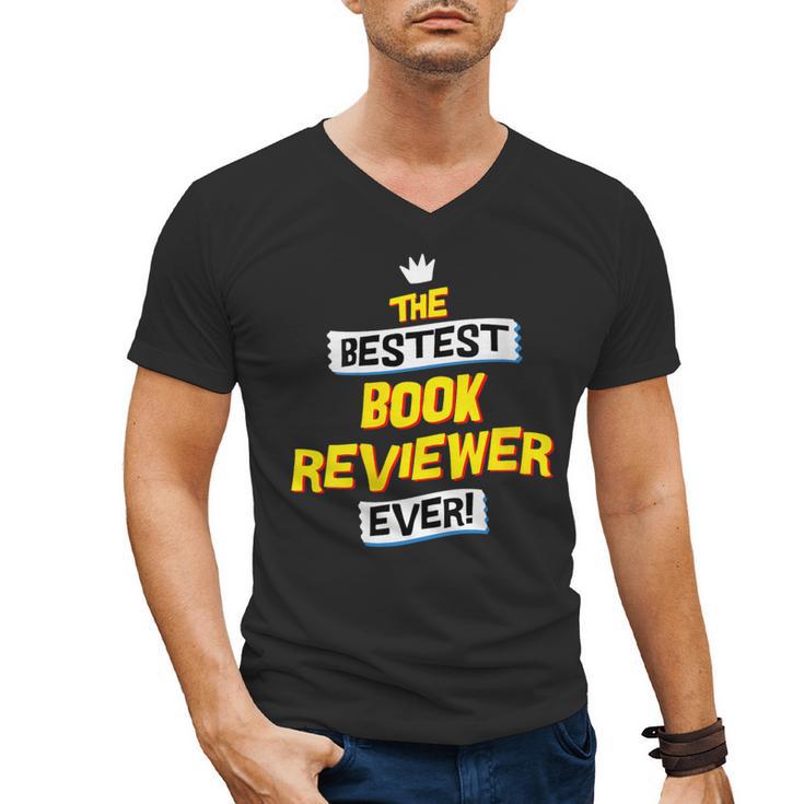 Women's Best Book Reviewer Critic Job Occupation Men's V-Neck T-Shirt