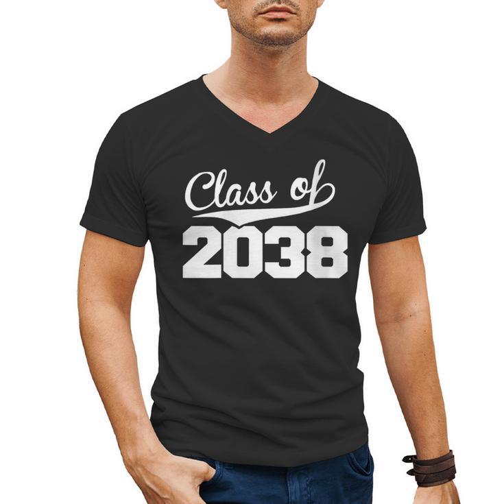 Women's Class Of 2038 Kid Adult Future Year Kindergarten Graduation Men's V-Neck T-Shirt