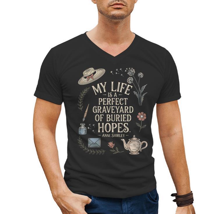 Women's Dramatic Book Lover Quote Men's V-Neck T-Shirt