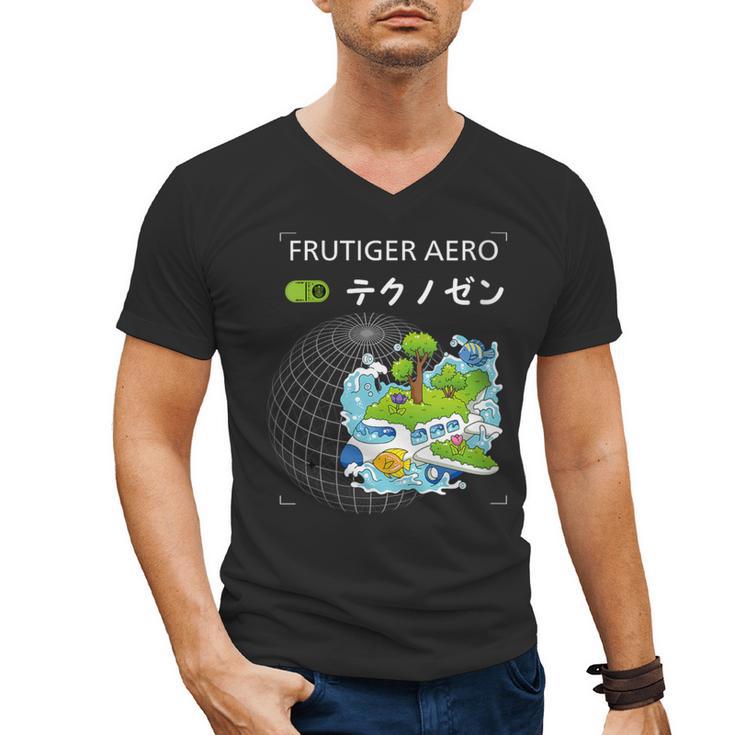 Women's Frutiger Aero Y2K Fashion Trends Statement Piece Tech Orbite Men's V-Neck T-Shirt