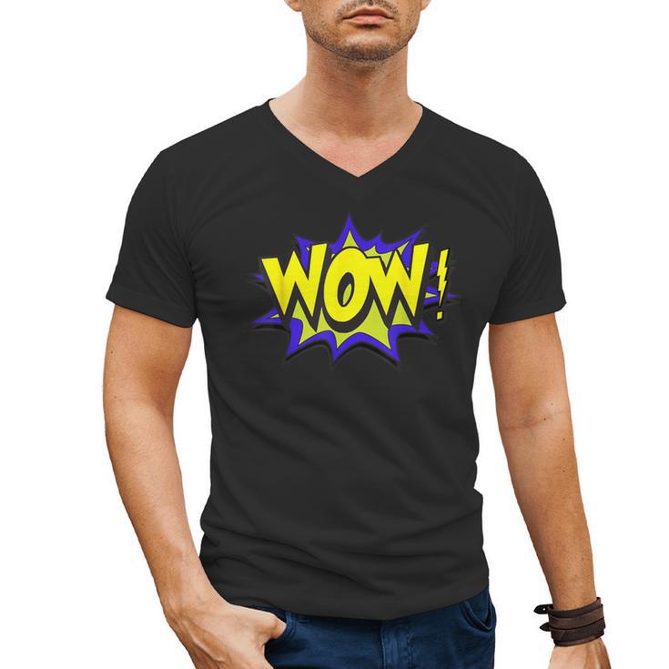 Wow T Shirt WOW Dad Mom Men Women Boys Girls  Tee Men's V-Neck T-Shirt