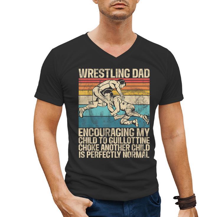 Wrestling Dad Wrestler Wrestling Wrestle Father's Day Men's V-Neck T-Shirt