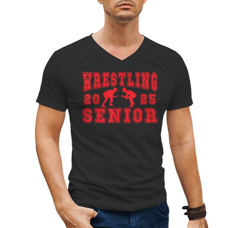 Wrestling Senior Night Wrestling Senior 2025 Graduation 7 Men's V-Neck T-Shirt